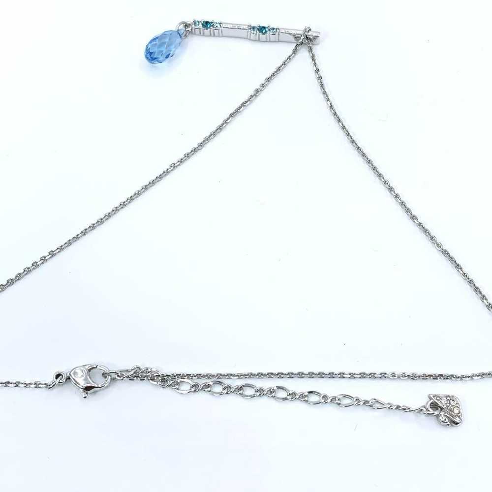 [Japan Used Necklace] Extreme Swarovski Blue Crys… - image 7