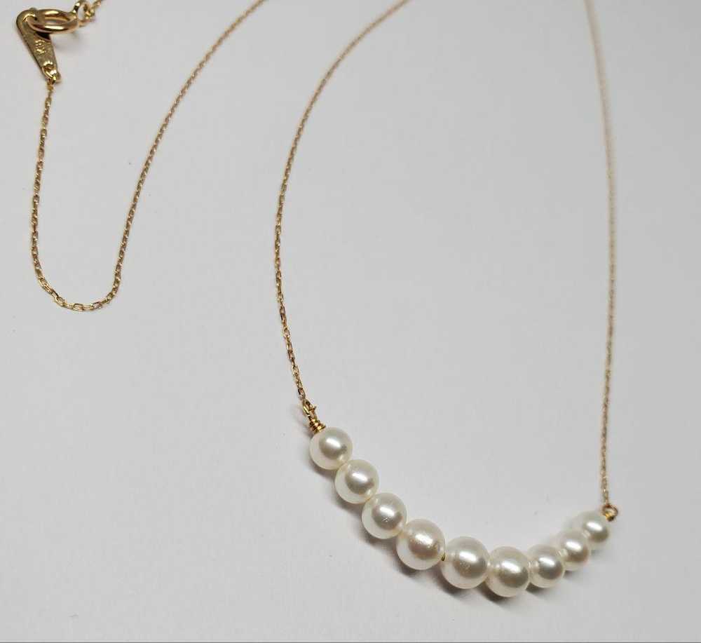 [Japan Used Necklace] K18 Akoya Pearl Genuine 18K… - image 10