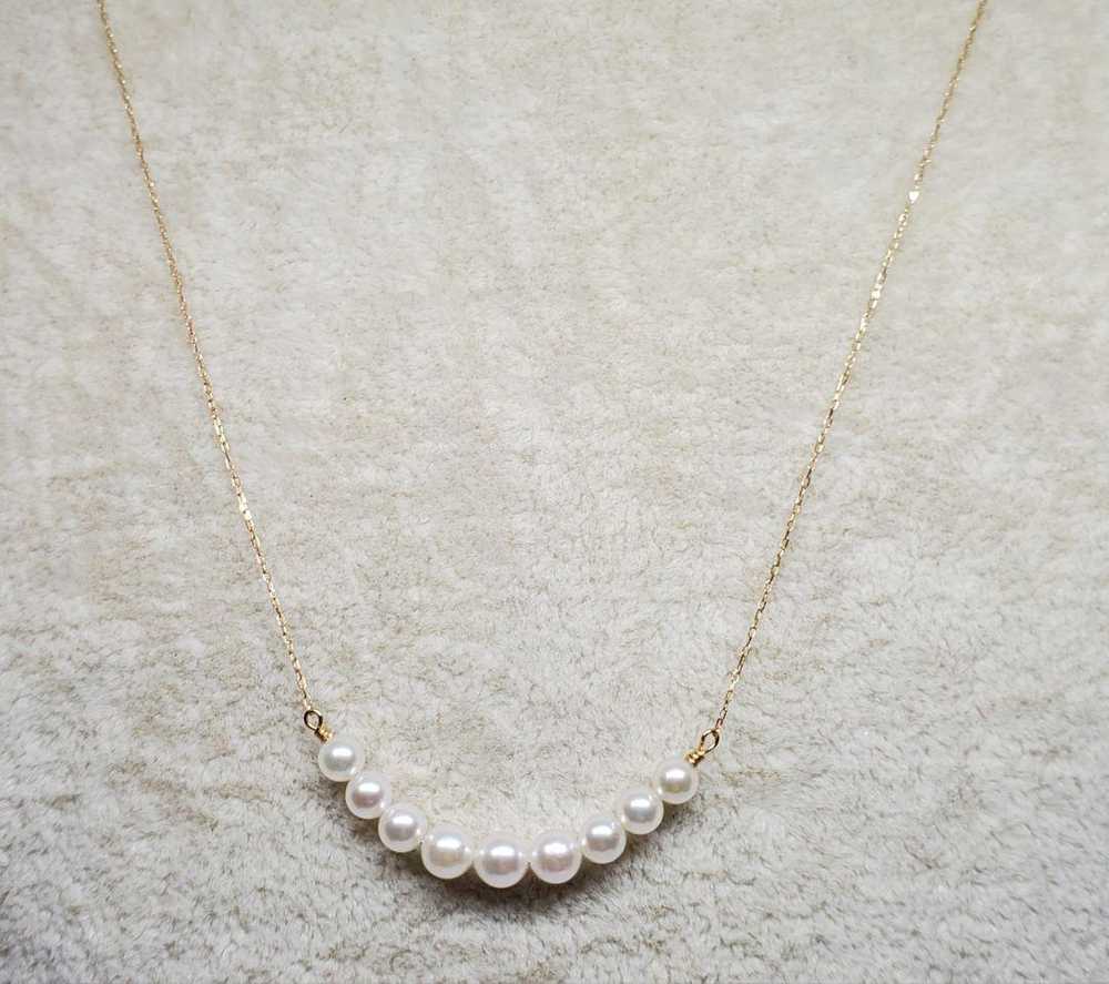 [Japan Used Necklace] K18 Akoya Pearl Genuine 18K… - image 3