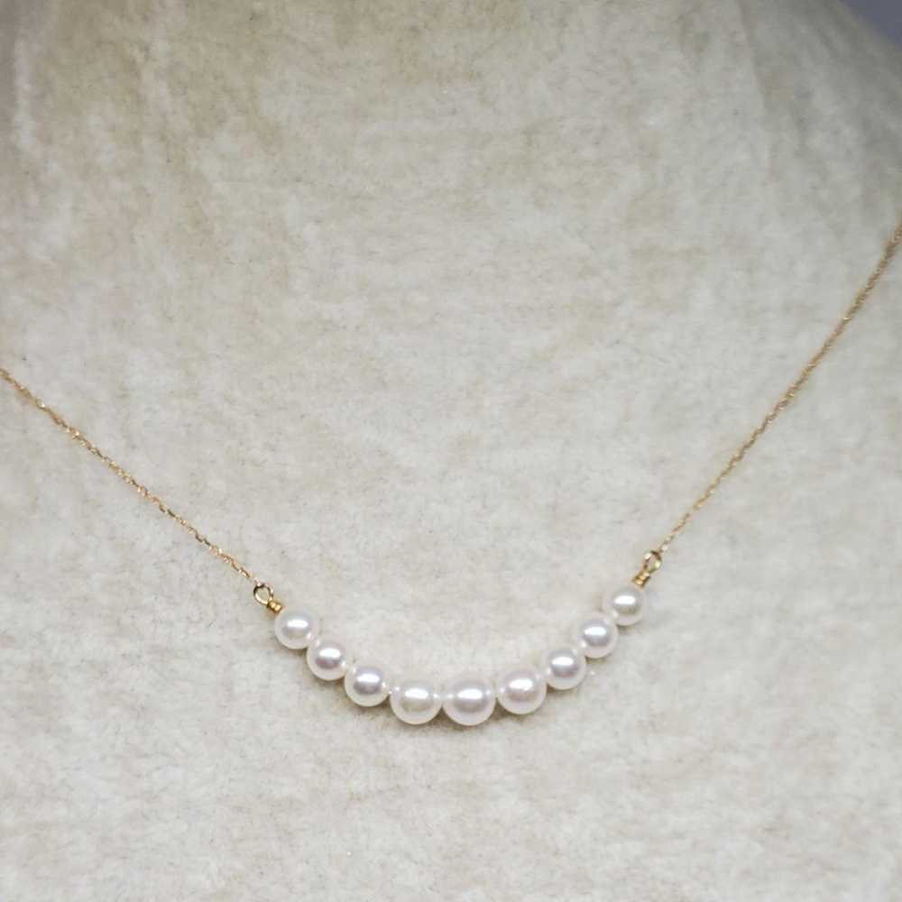 [Japan Used Necklace] K18 Akoya Pearl Genuine 18K… - image 4