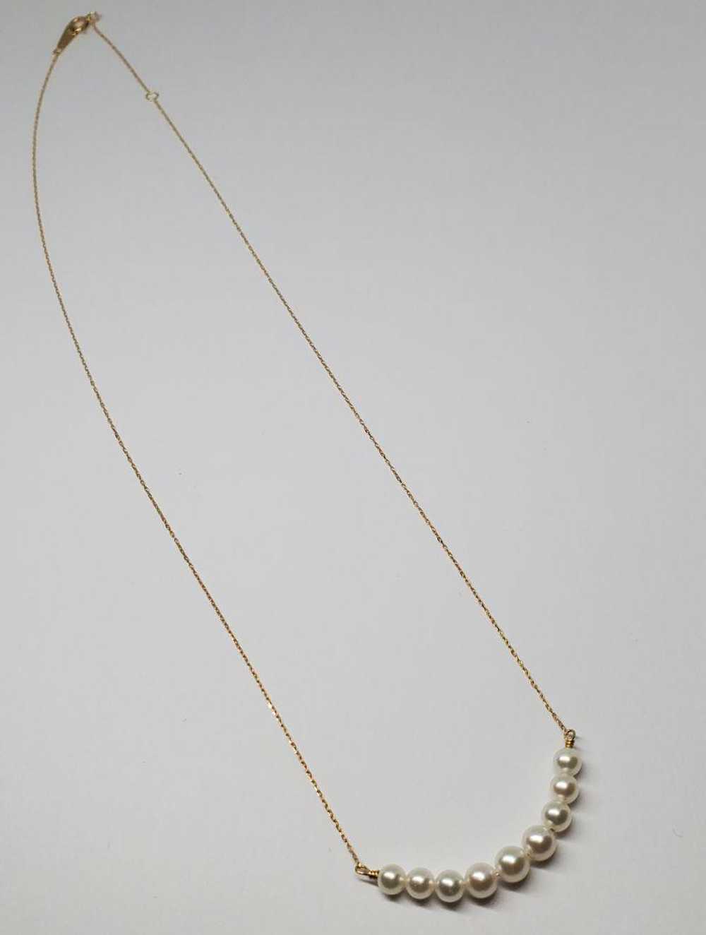 [Japan Used Necklace] K18 Akoya Pearl Genuine 18K… - image 6
