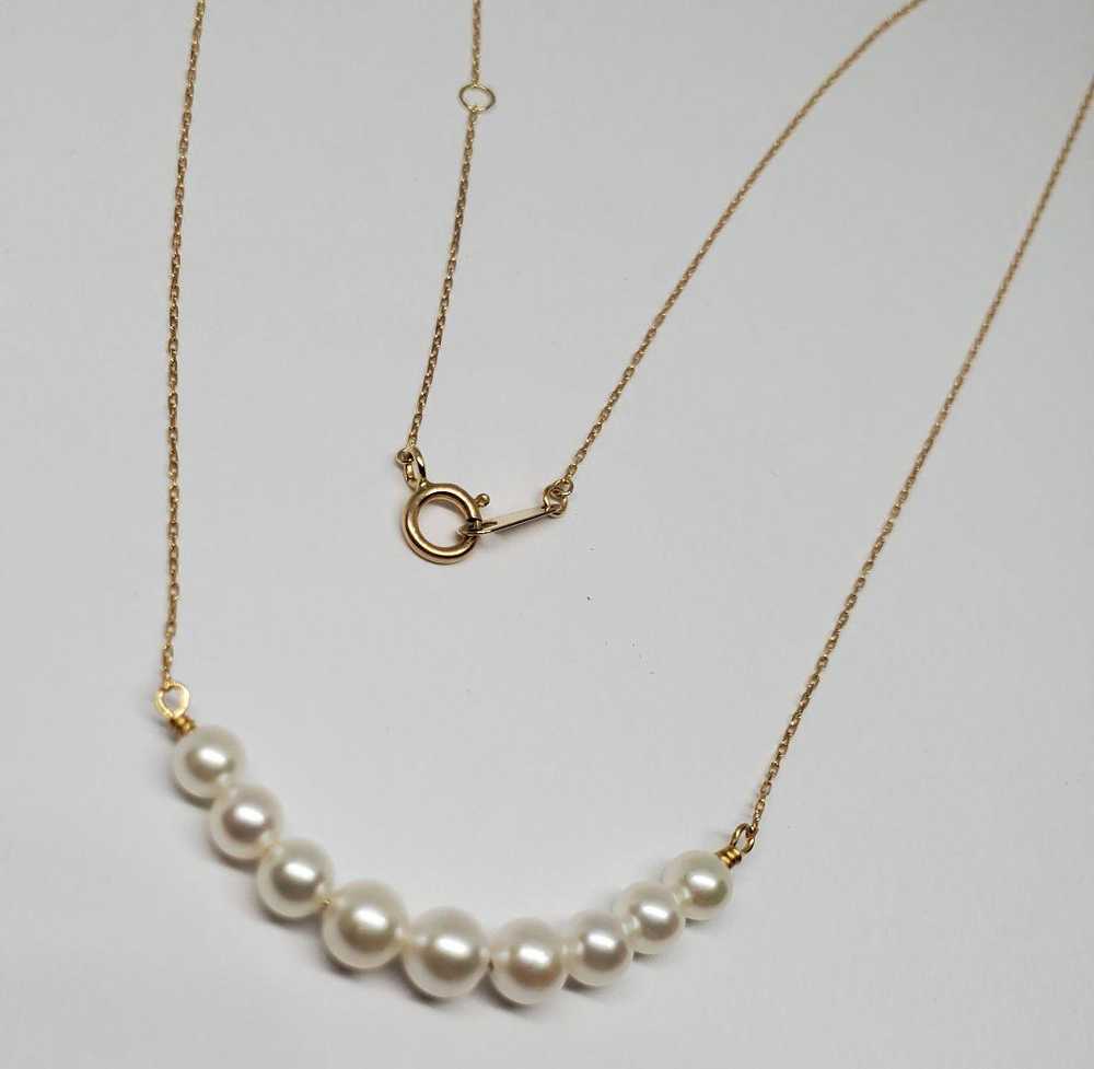 [Japan Used Necklace] K18 Akoya Pearl Genuine 18K… - image 7