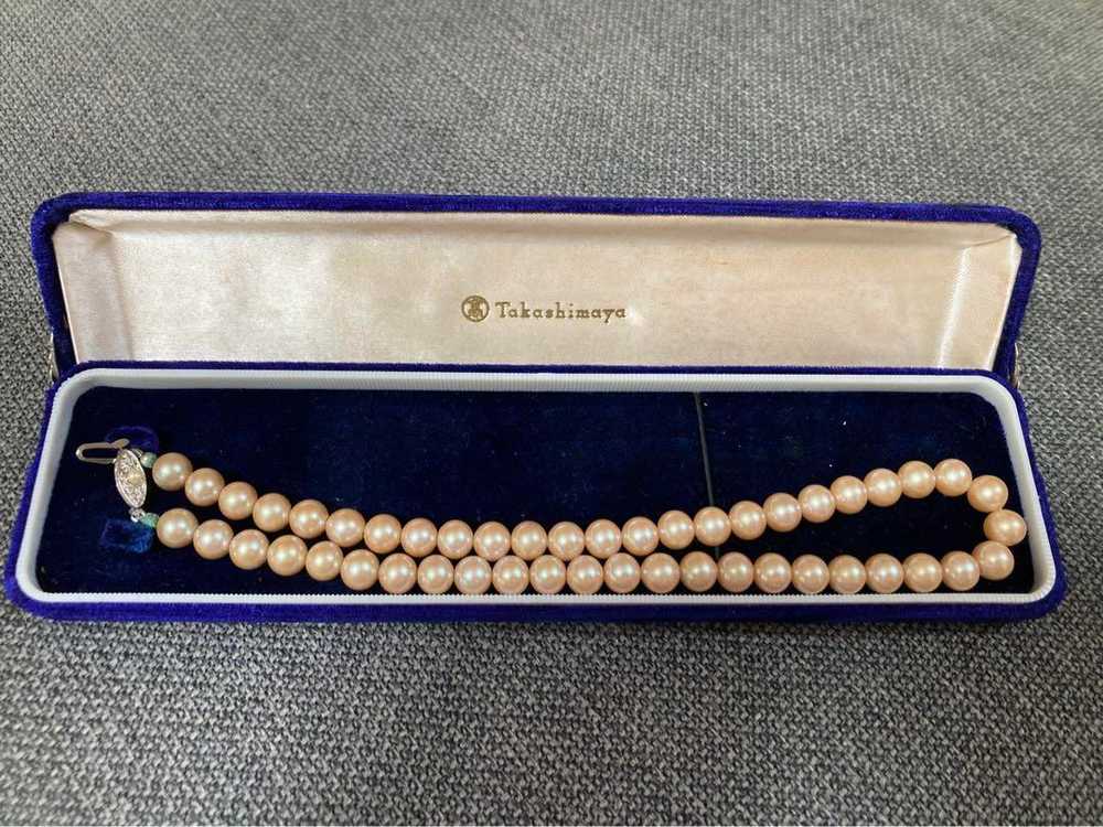 [Japan Used Necklace] Takashimaya Pearl Necklace - image 1