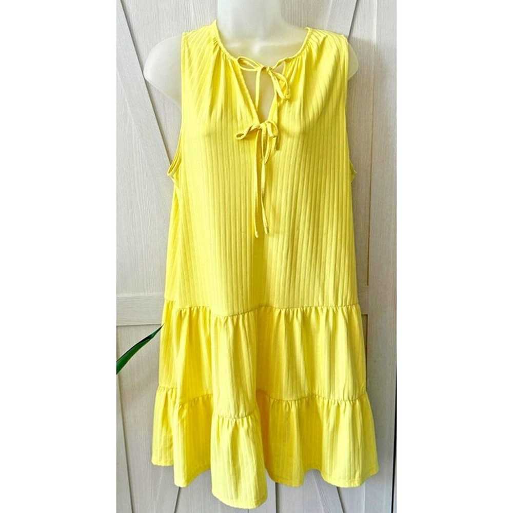 NSR Harper Yellow Sundress Tie Up Front Three Key… - image 2