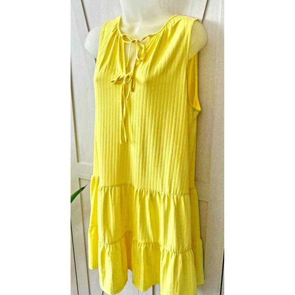 NSR Harper Yellow Sundress Tie Up Front Three Key… - image 4