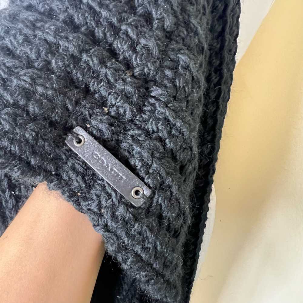 COACH Wool Blend Infinity Scarf OS Black Chunky K… - image 5