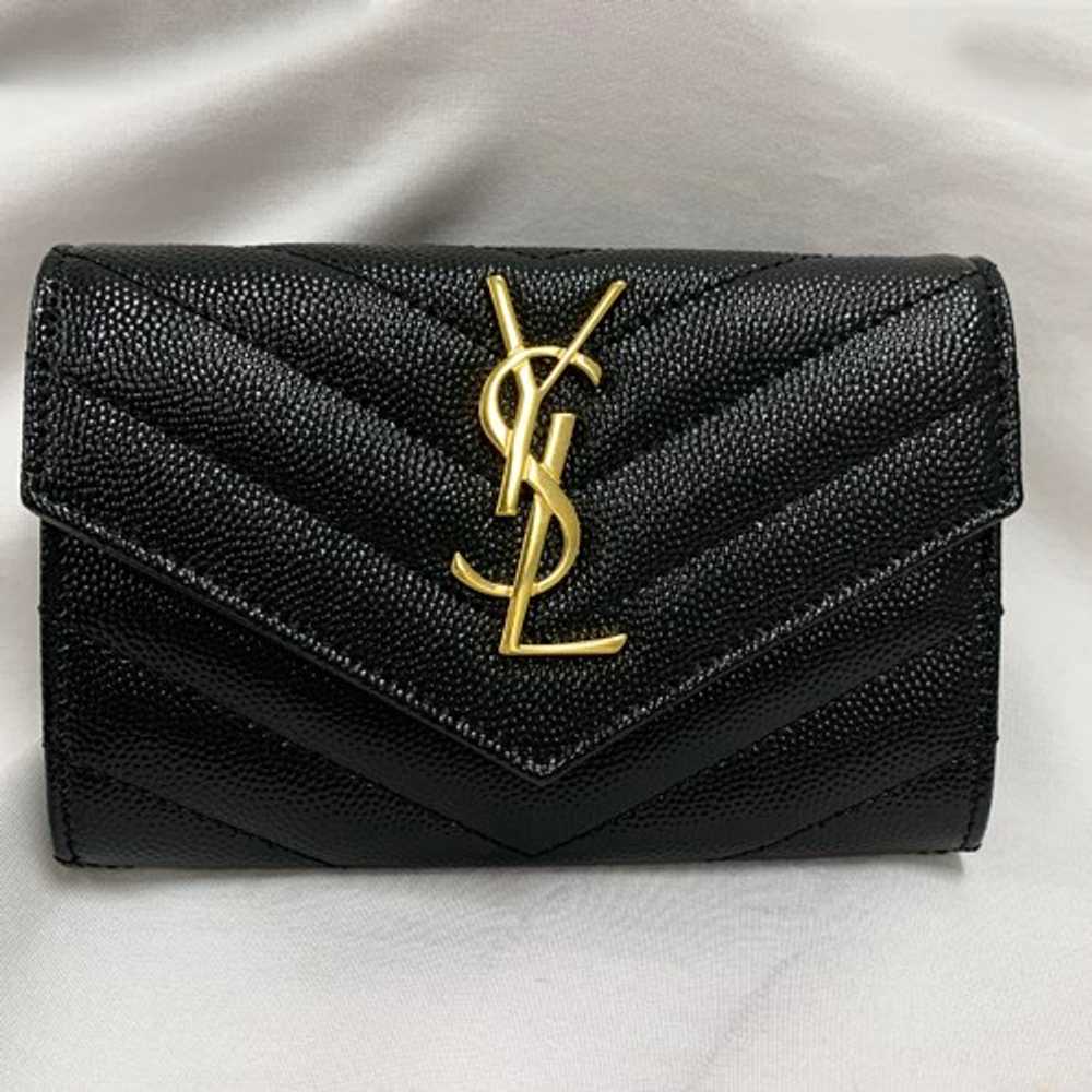 Yves Saint Laurent Authentic Monogram Small Fold … - image 1