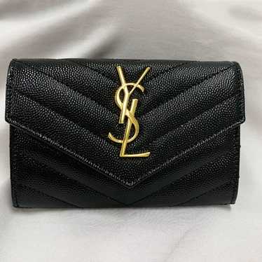 Yves Saint Laurent Authentic Monogram Small Fold … - image 1