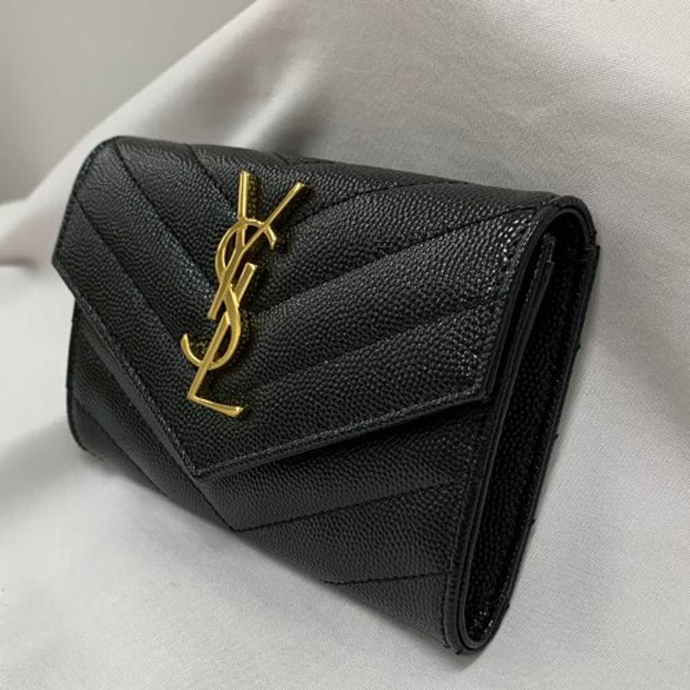 Yves Saint Laurent Authentic Monogram Small Fold … - image 2