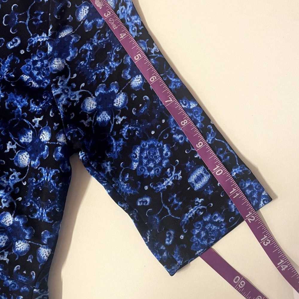 Nanette Lepore Black & Blue Printed V-Neck JumpSu… - image 9