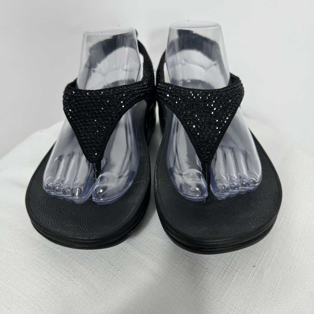 FitFlop Women's Skylar Crystal Toe-Thongs Black S… - image 3