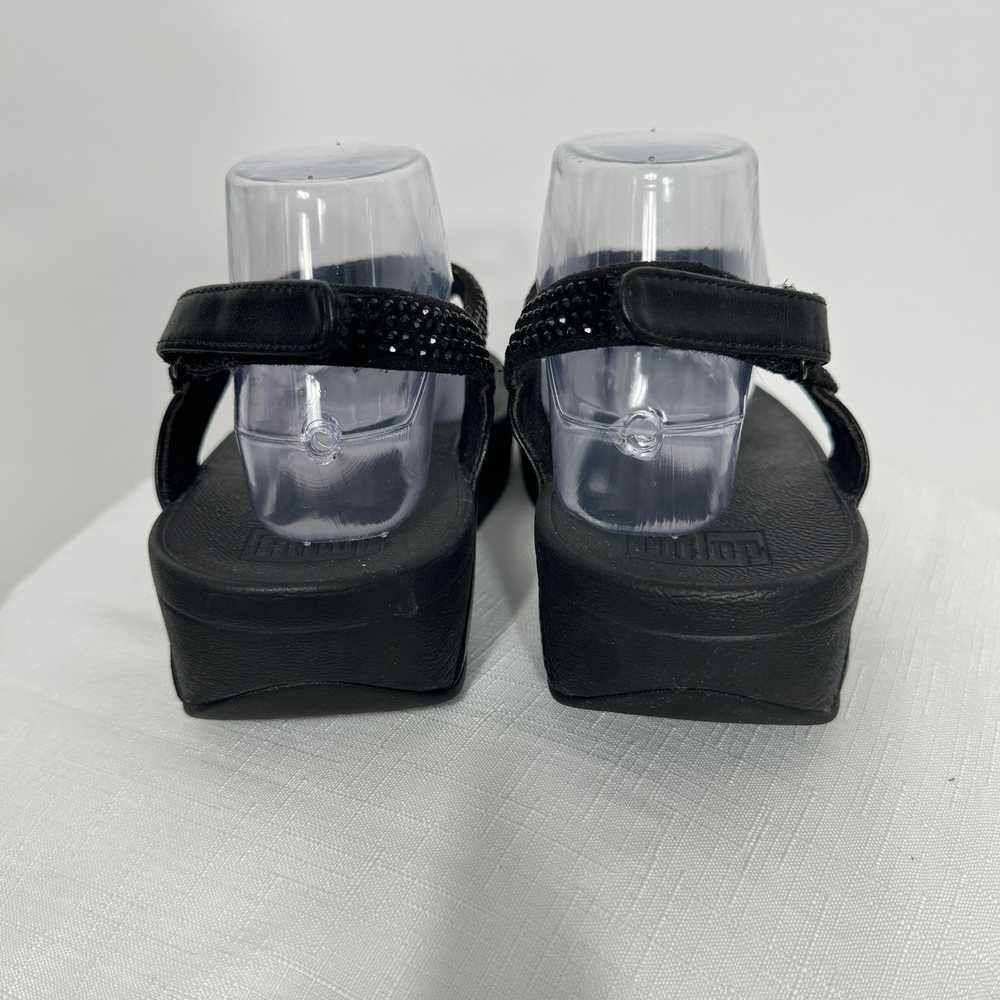FitFlop Women's Skylar Crystal Toe-Thongs Black S… - image 5