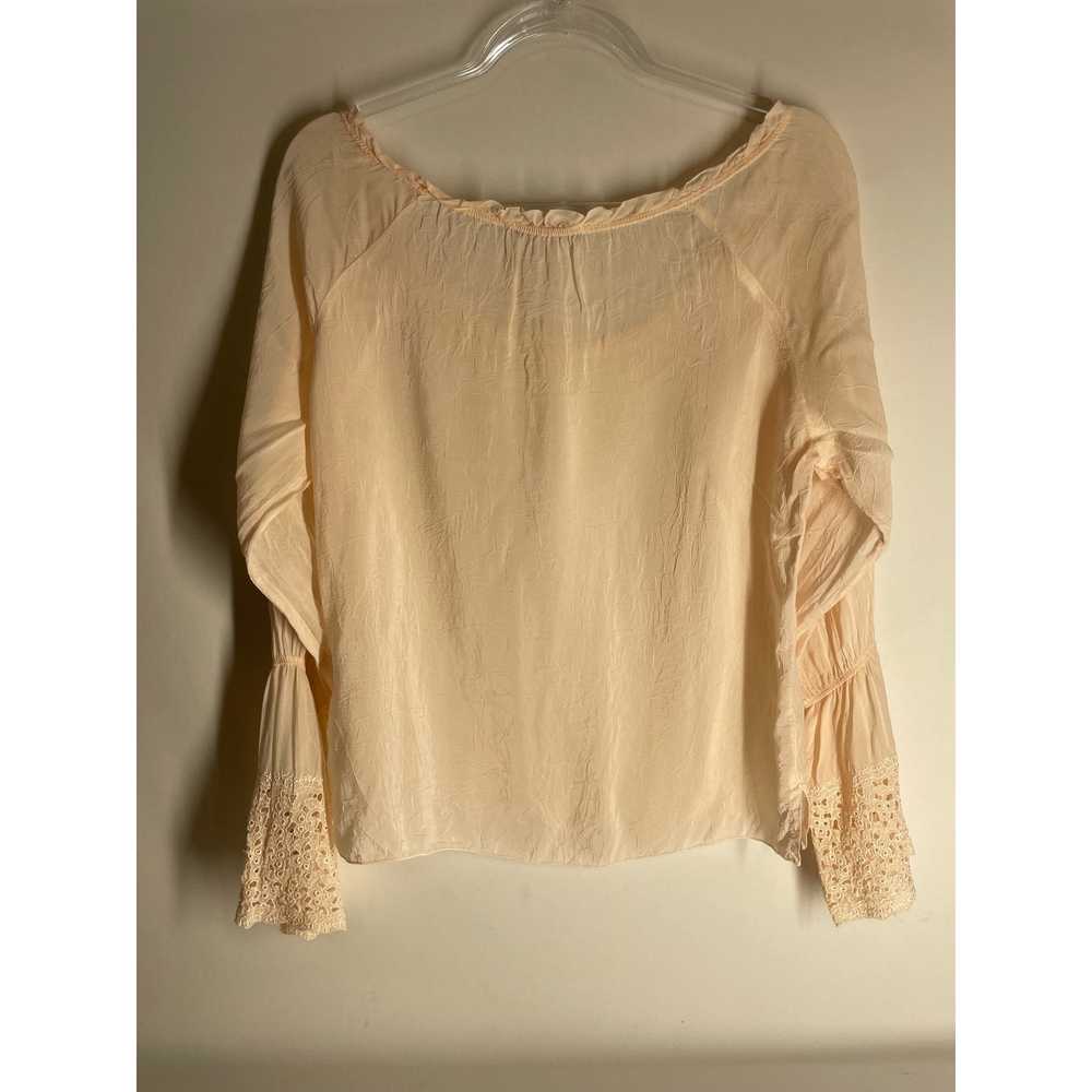 Johnny Was Off Shoulder Cream Sheer Blouse Lace C… - image 6