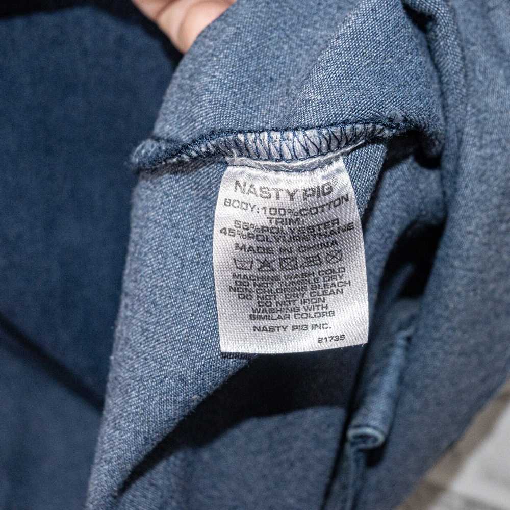 Designer NASTY PIG Button up Denim Hooded Shirt F… - image 10