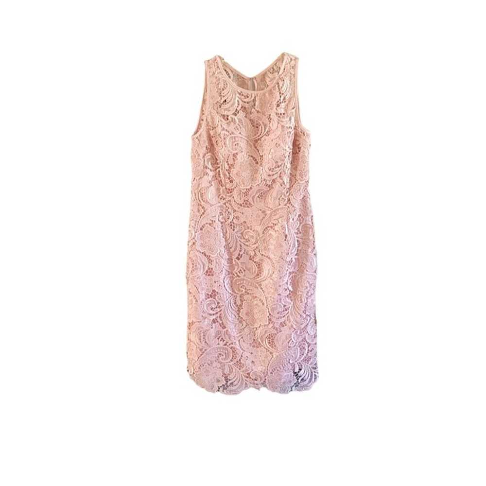 Adrianna Papell Pink Lace Sheath Dress - image 1