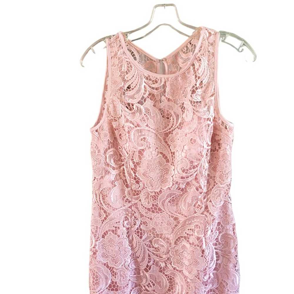 Adrianna Papell Pink Lace Sheath Dress - image 2