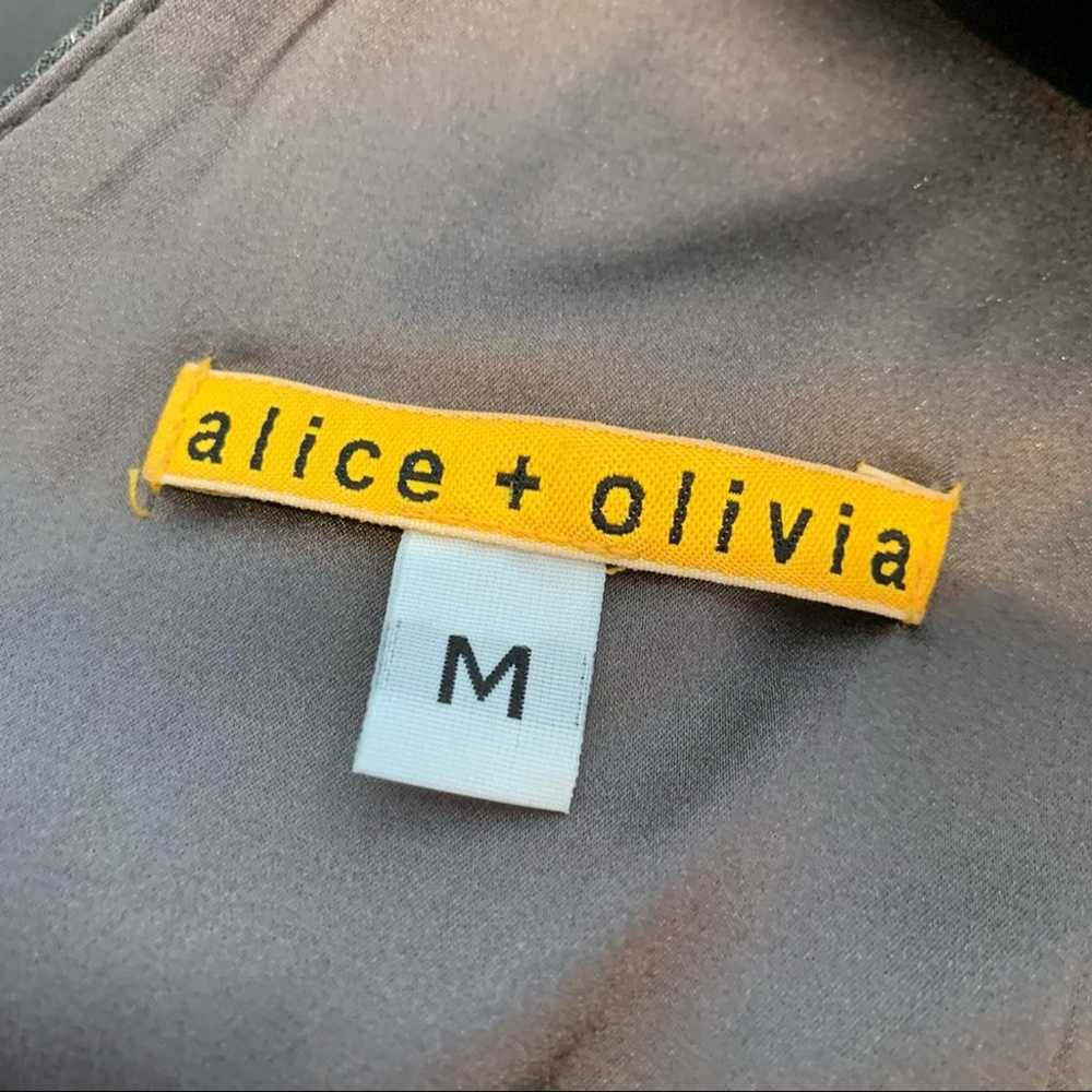 Alice & Olivia gray linen blend sheath dress size… - image 9