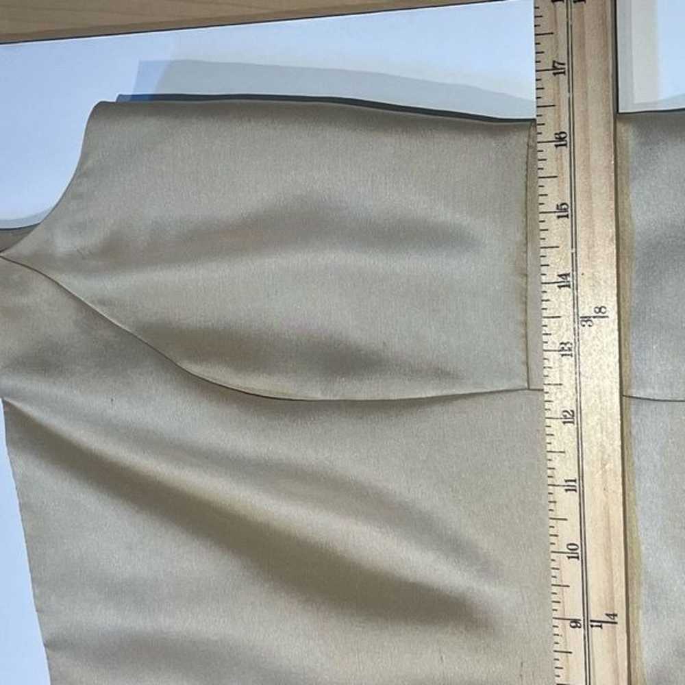 Talbots Silk Gown Jacket Dress Large Tan Beige Be… - image 10