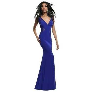 Xcite Womens Formal Royal Blue Evening Dress Size 