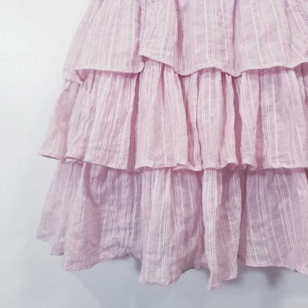 House of Harlow 1960 Ruffle Tiered Layered Pink M… - image 11