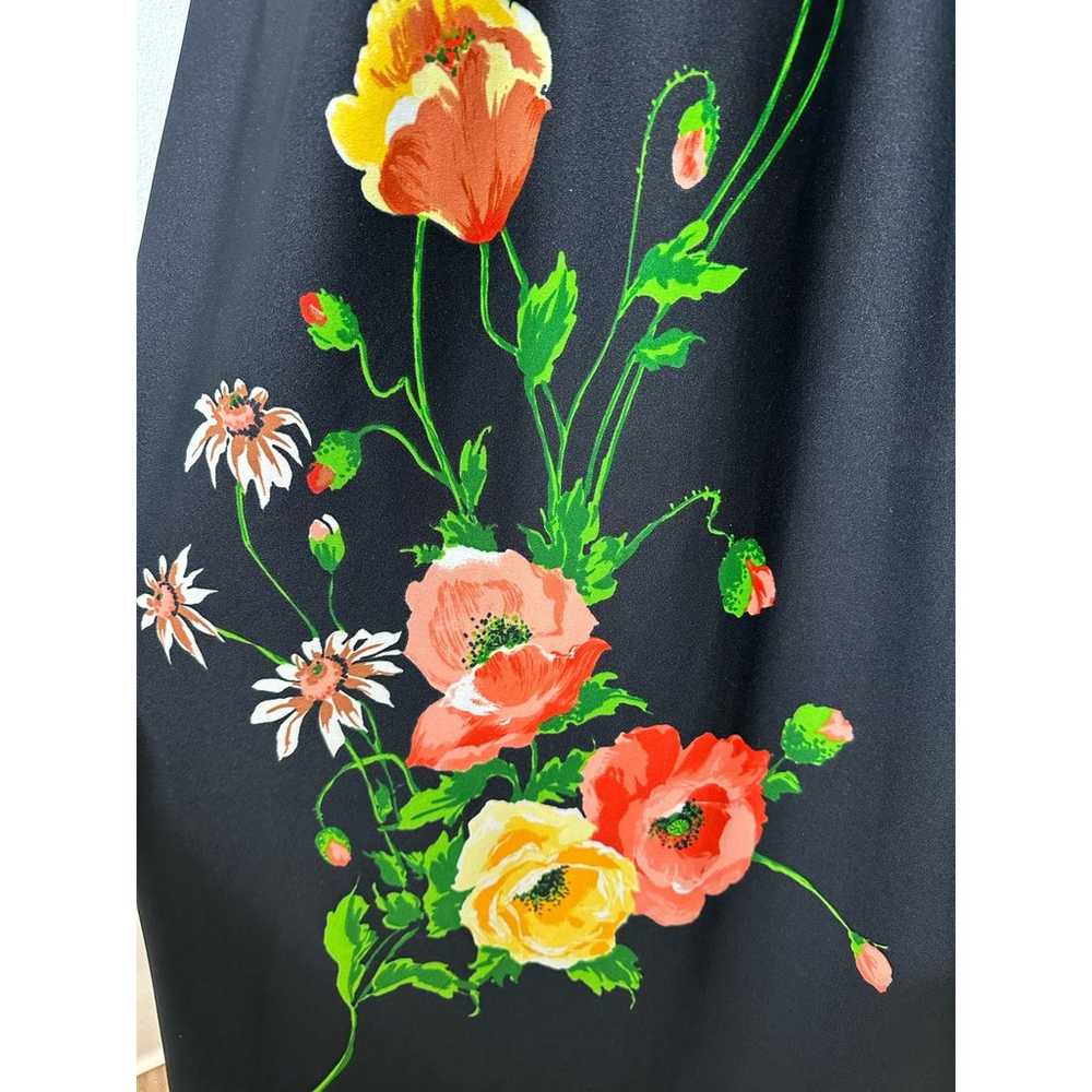 Yves Jennet Vintage Black Flower Sleeveless Maxi … - image 2