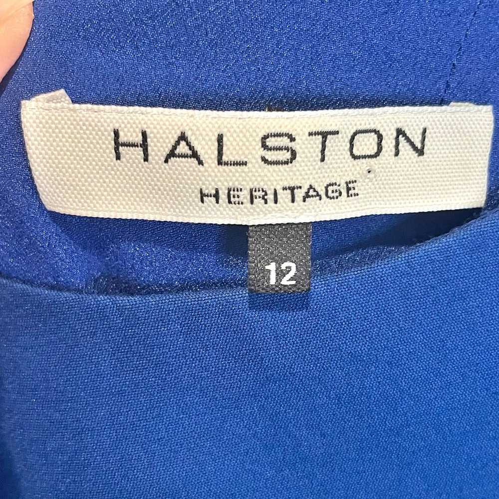Halston Heritage Royal Blue Mermaid Style Midi Dr… - image 6