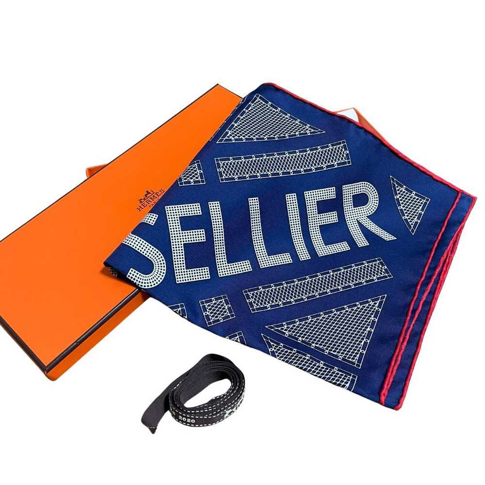 [Used Scarf] Hermes Carre 45 Gavroche Scarf - image 8