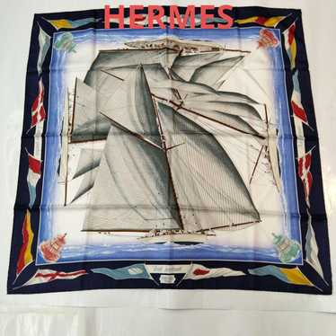 [Used Scarf] Xm03 Hermes Carre90 Scarf Large Tail… - image 1