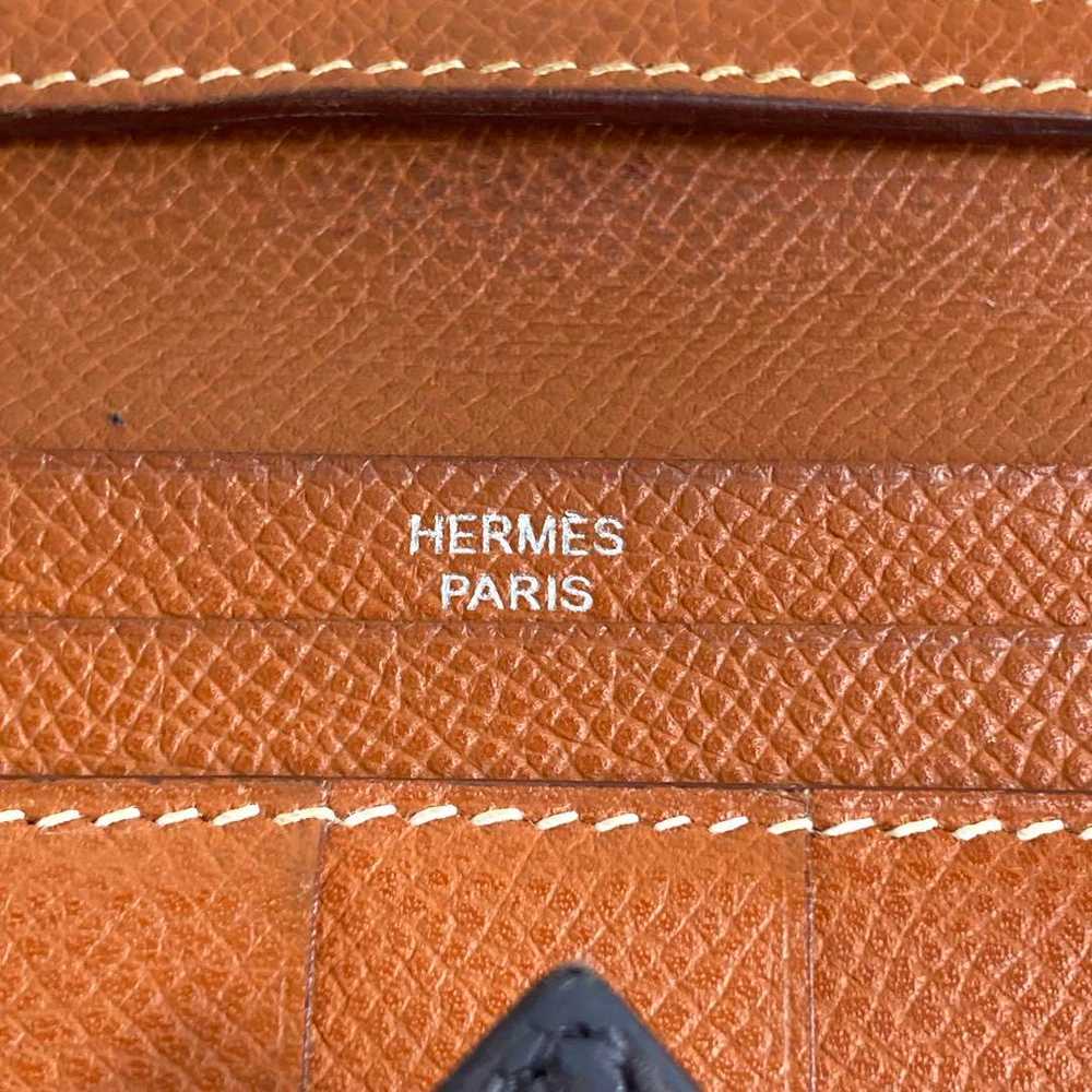 [Used Scarf] Extreme Hermes Box Calf Bearn Long W… - image 9