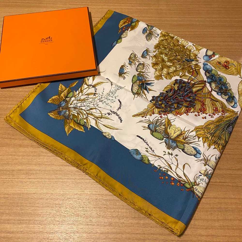 [Used Scarf] Hermes Carre 90 Pythagore Silk - image 8