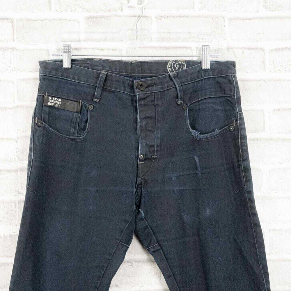 G STAR RAW Size 33x32 BLADE Slim Denim Jeans Dark… - image 4