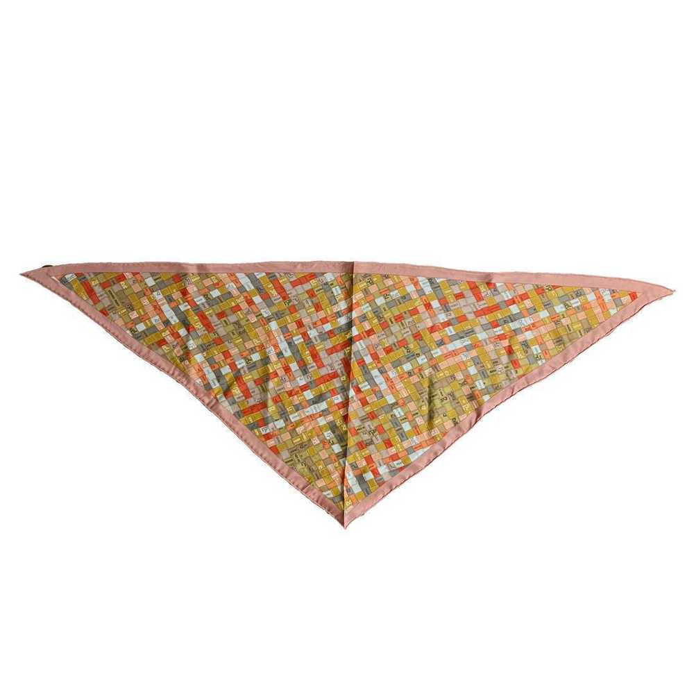 [Used Scarf] Hermes Bolduc Check Pointe Silk Scarf - image 2