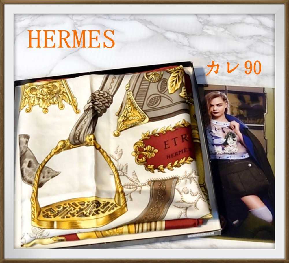 [Used Scarf] Hermes Vive La France/Kare90/Silk/Sc… - image 2