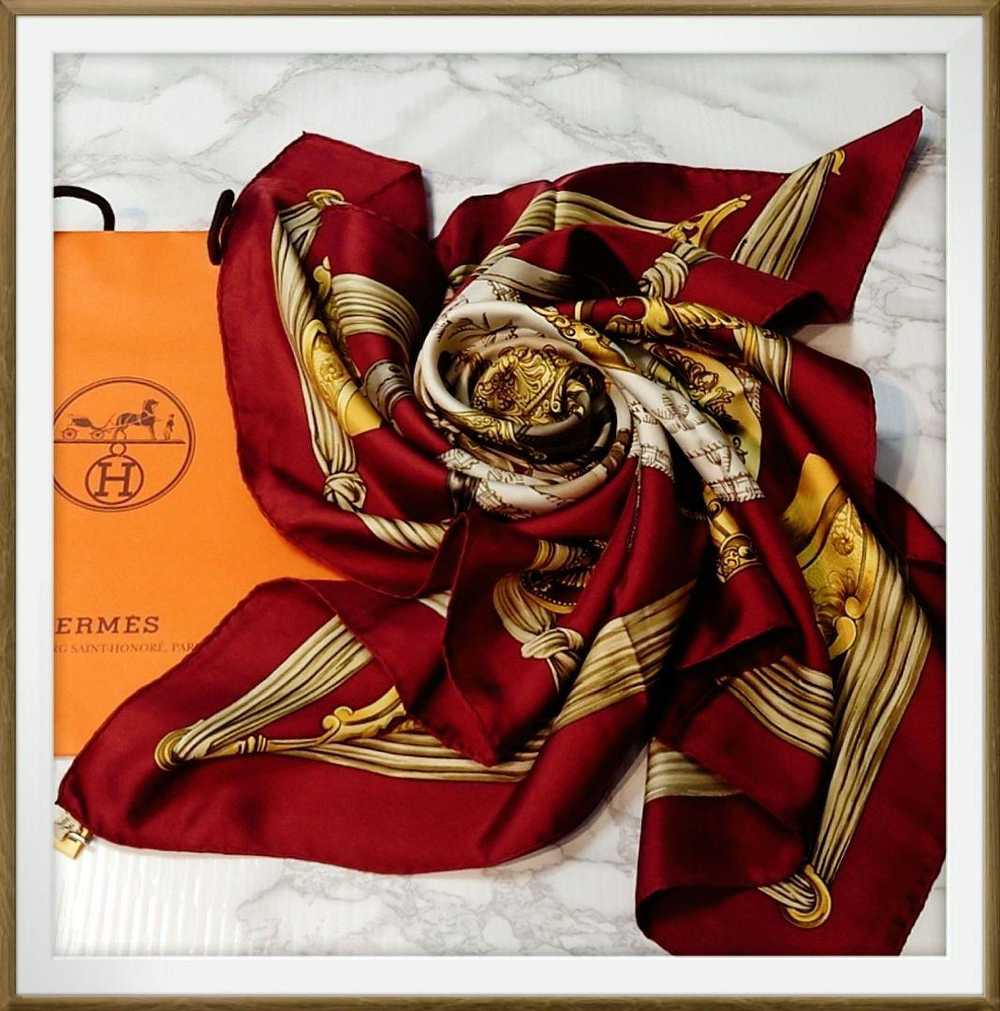 [Used Scarf] Hermes Vive La France/Kare90/Silk/Sc… - image 3