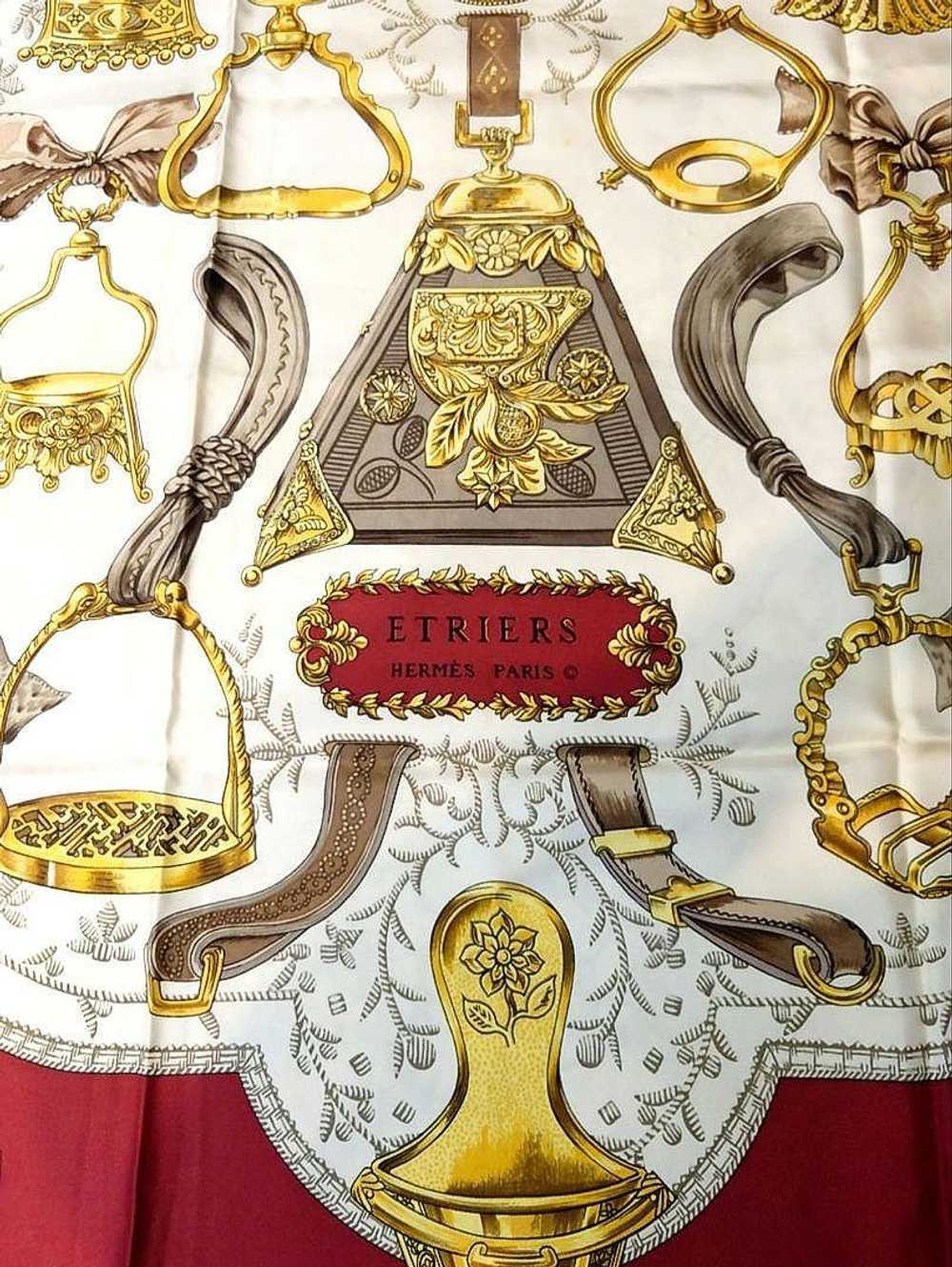 [Used Scarf] Hermes Vive La France/Kare90/Silk/Sc… - image 9