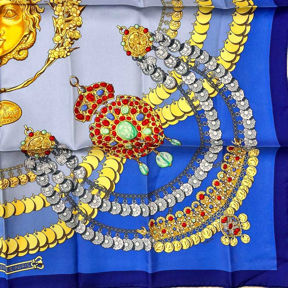 [Used Scarf] Hermes Scarf Carre 90 Silk 100 Unive… - image 4