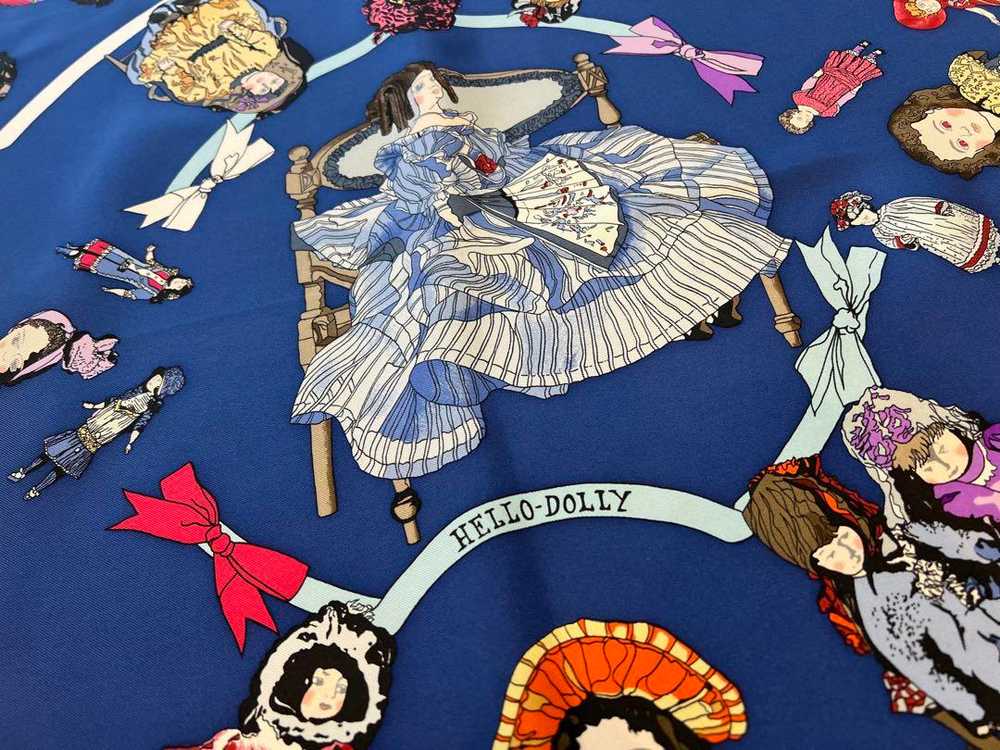 [Used Scarf] Hermes Scarf Kare90 Hello Dolly Doll - image 2