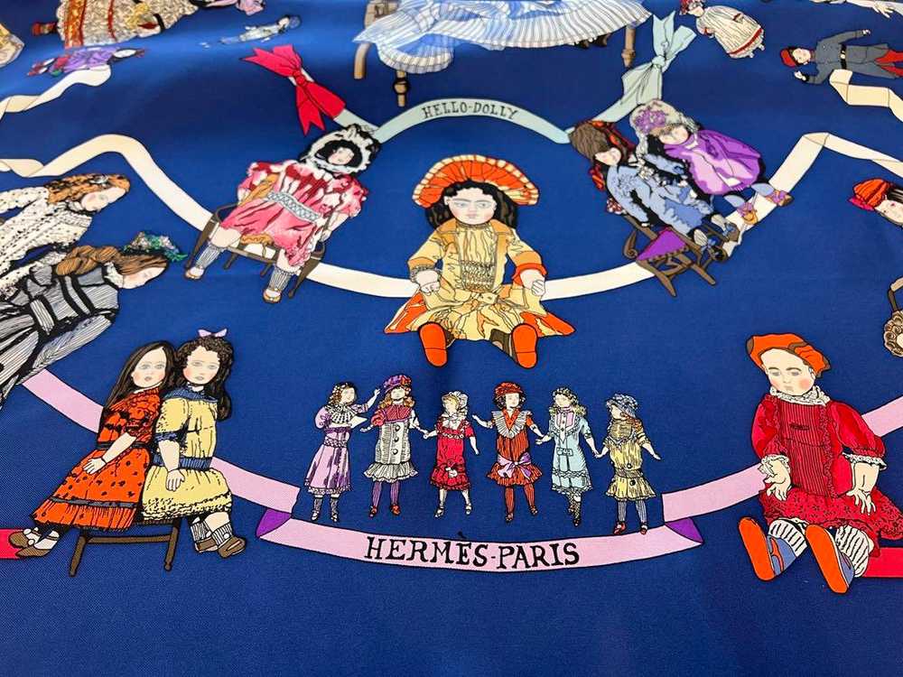 [Used Scarf] Hermes Scarf Kare90 Hello Dolly Doll - image 3