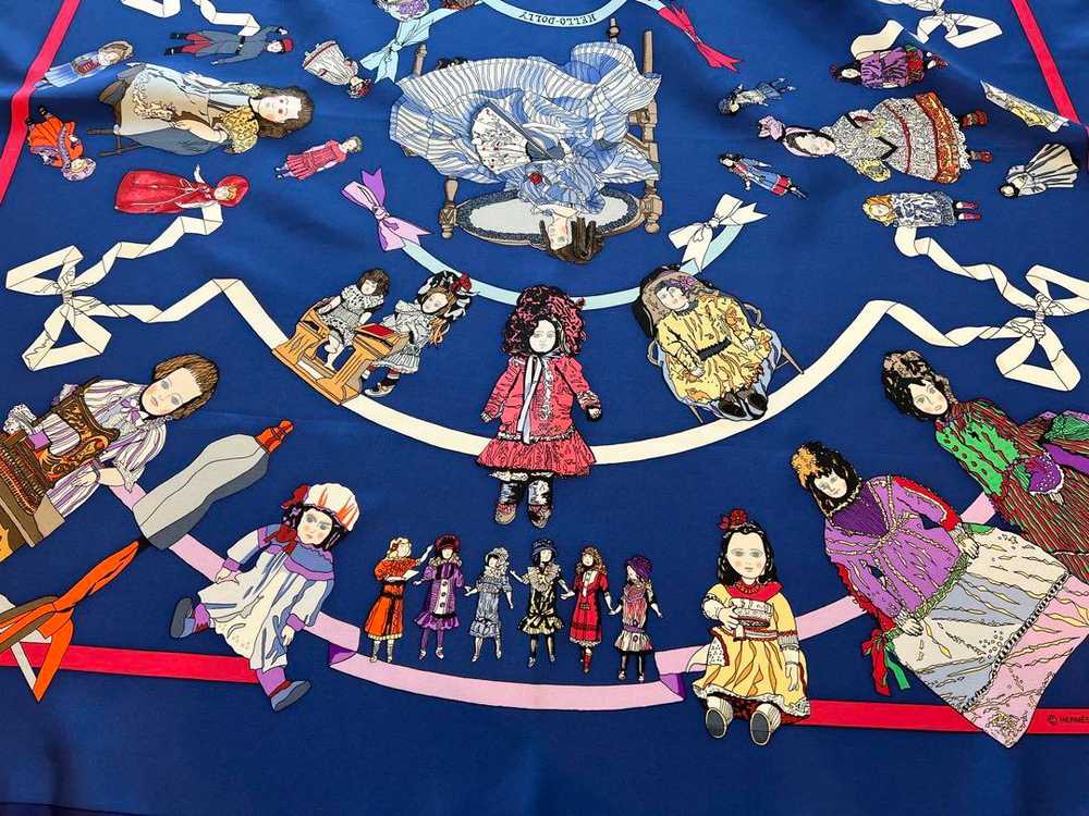 [Used Scarf] Hermes Scarf Kare90 Hello Dolly Doll - image 4