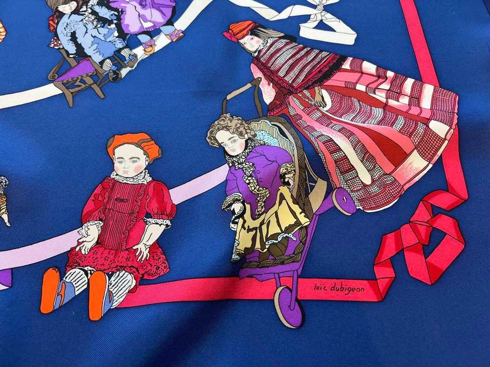 [Used Scarf] Hermes Scarf Kare90 Hello Dolly Doll - image 6