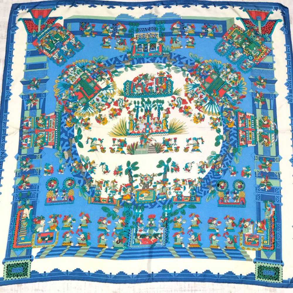[Used Scarf] Hermes Carre90 Celestial Bodies And … - image 1