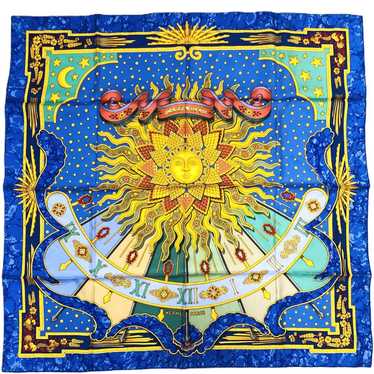[Used Scarf] Hermes Carre 90 Enjoy Your Day Carpe… - image 1