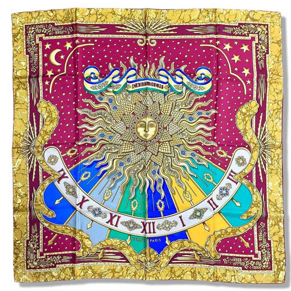 [Used Scarf] Last Piece Hermes Carre 90 Scarf Car… - image 2