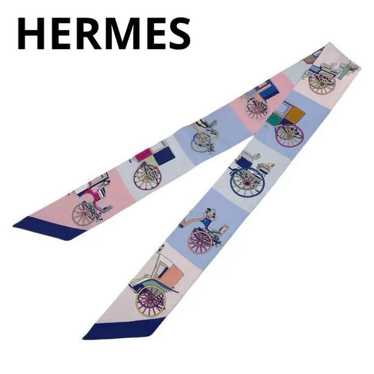 [Used Scarf] Hermes Twilly Scarf Exquisite Carriag