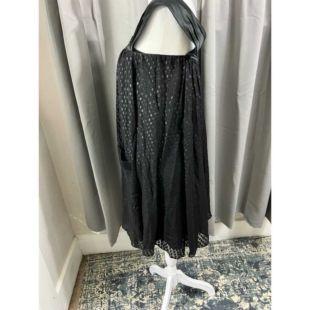 Diane von Furstenberg Black Silk Tent Dress Sz 2 - image 6