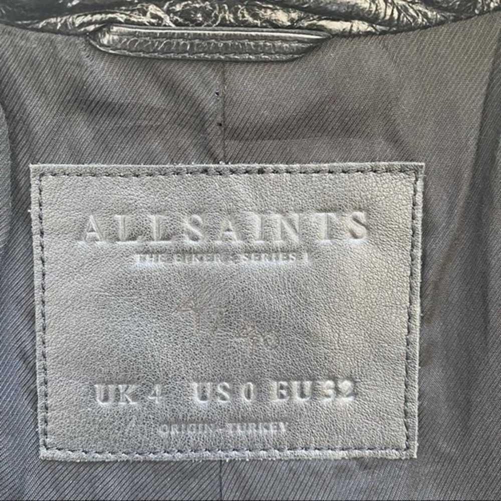 AllSaints The Biker Series 1 Patent Lamb Leather … - image 4