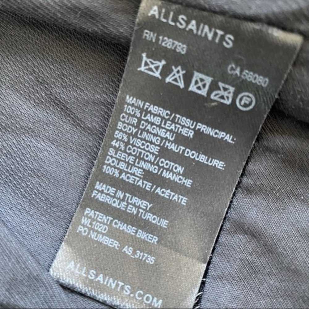 AllSaints The Biker Series 1 Patent Lamb Leather … - image 7