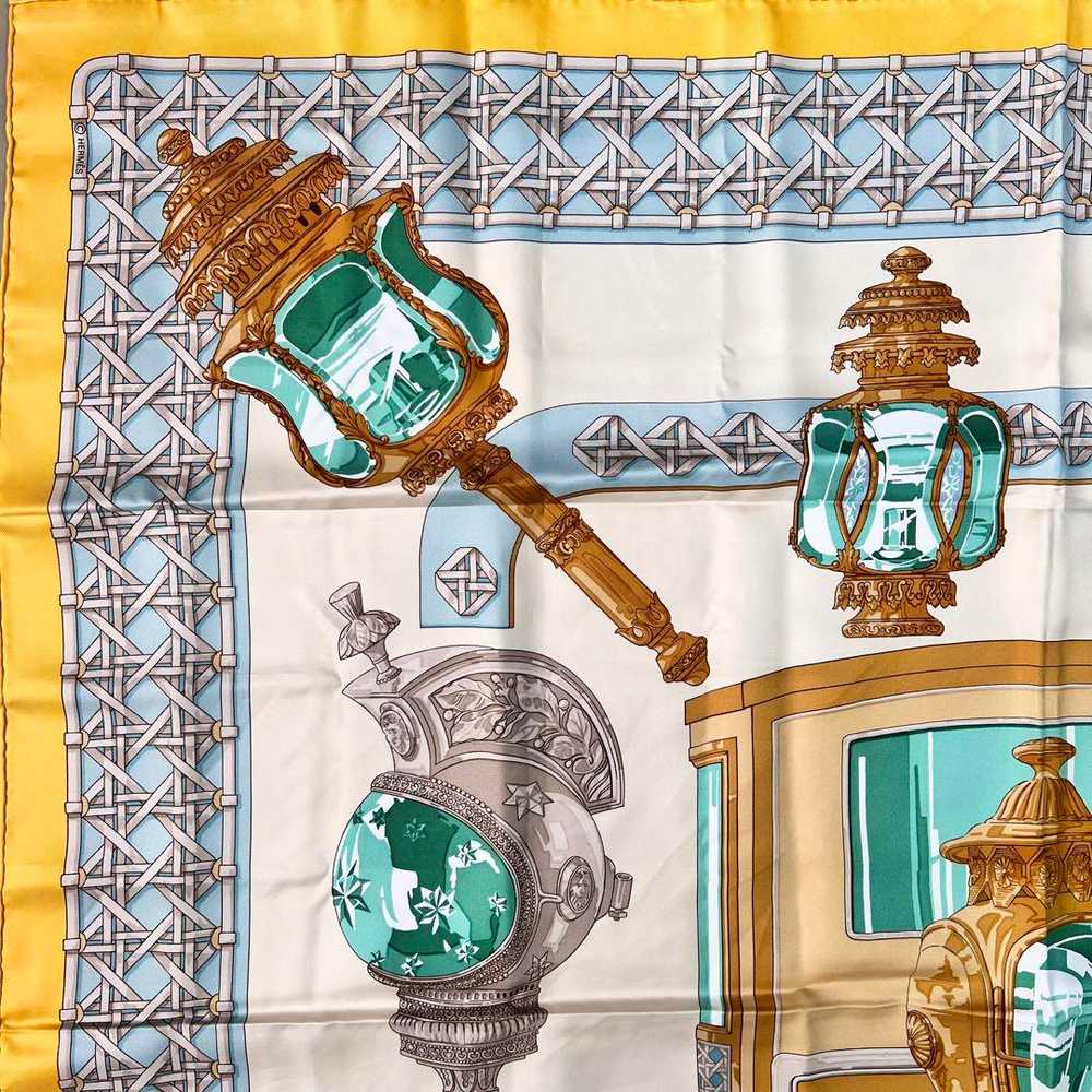 [Used Scarf] Hermes Scarf Carre90 Carriage Lantern - image 2
