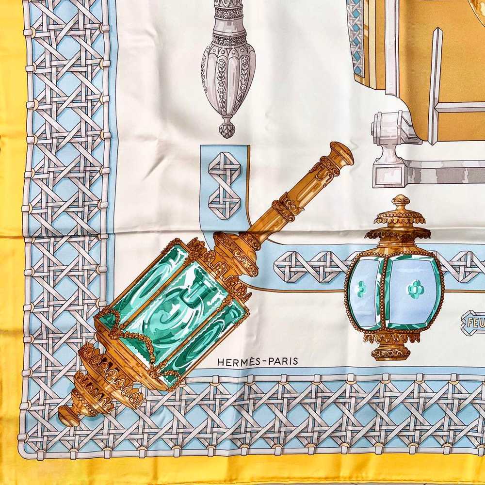 [Used Scarf] Hermes Scarf Carre90 Carriage Lantern - image 3