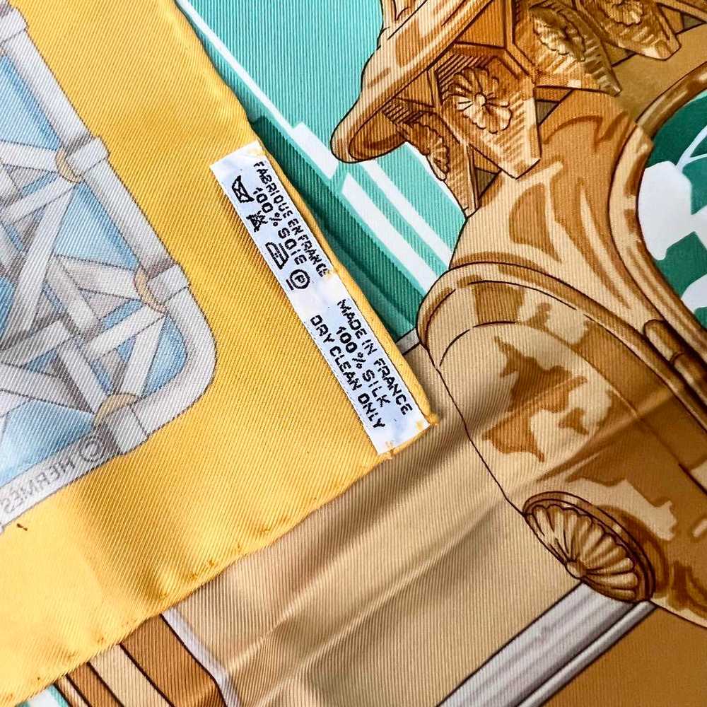 [Used Scarf] Hermes Scarf Carre90 Carriage Lantern - image 9